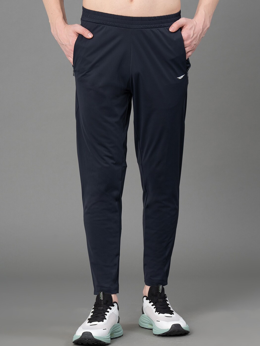 

Red Tape Men Mid-Rise Antimicrobial Track Pants, Navy blue