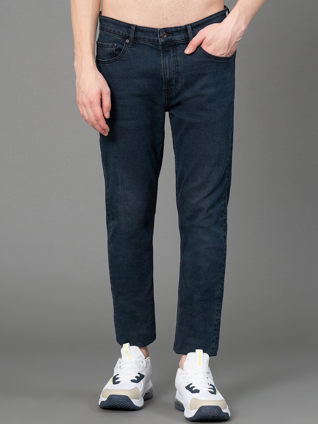 

Red Tape Men Mid-Rise Stretchable Regular Fit Jeans, Black