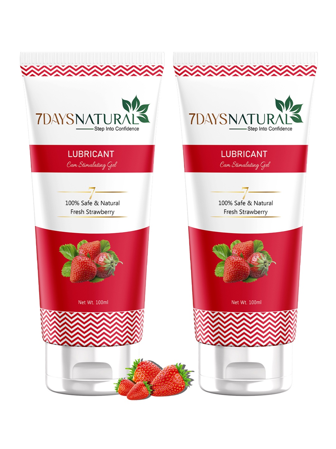 

7 DAYS 2-Pcs Lubricant & Stimulating Gel - 100ml Each, Red