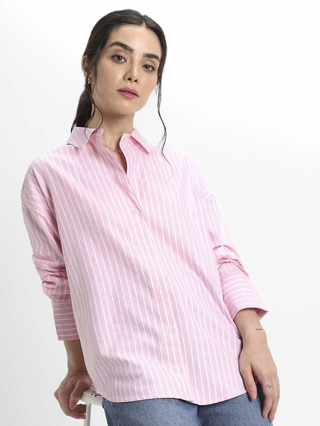 

DL Woman Cotton Shirt Style Top, Pink