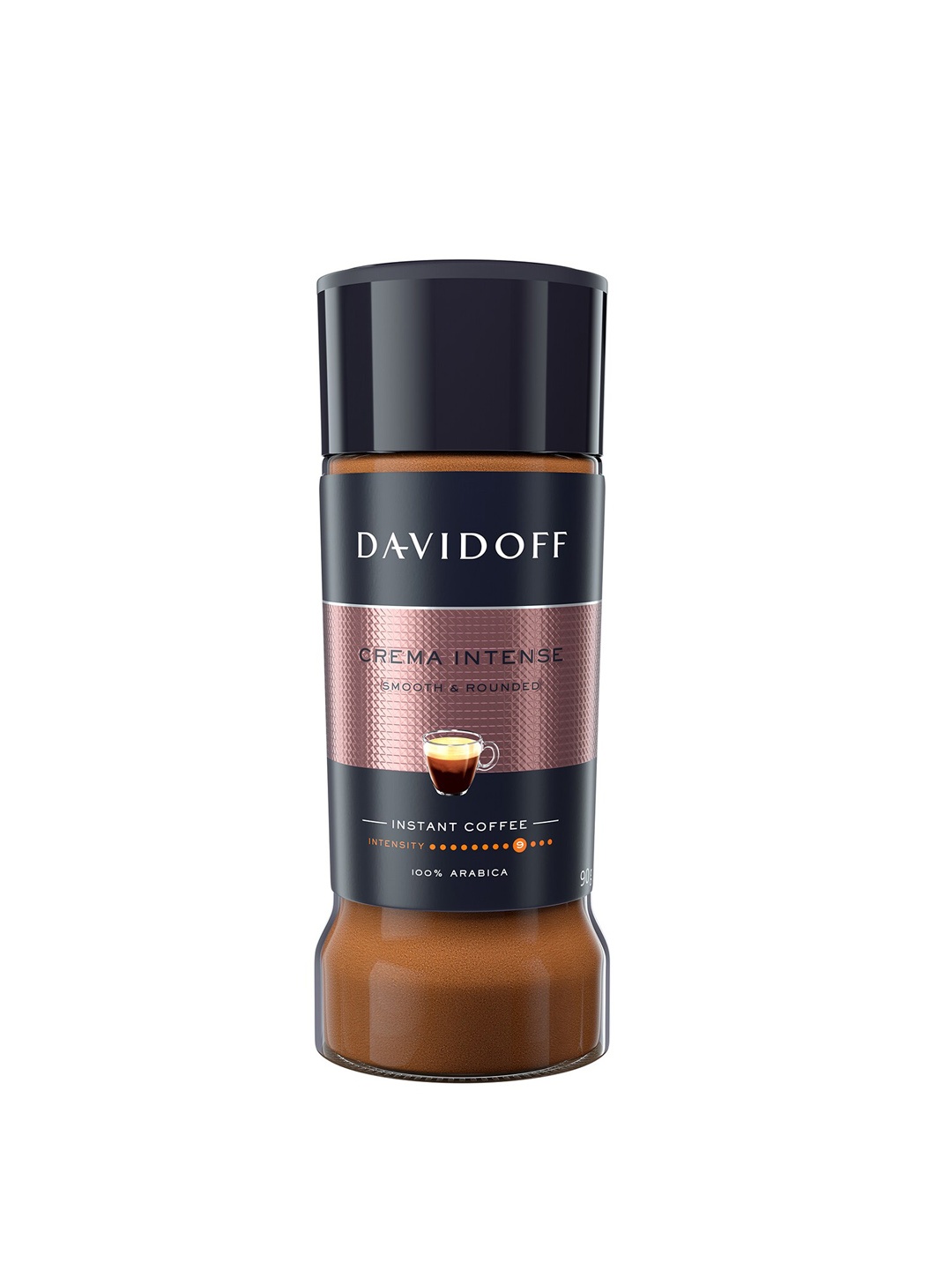 

DAVIDOFF Crema Intense Instant Coffee - 9/12 Intensity - 90 Gms, Black