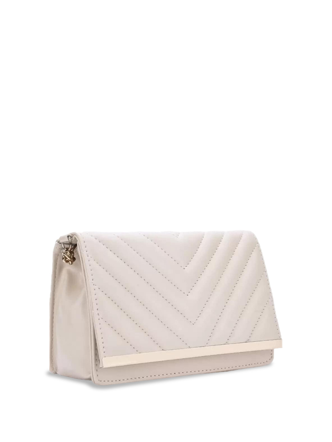 

The Mini NEEDLE Embellished Structured Shoulder Bag, White