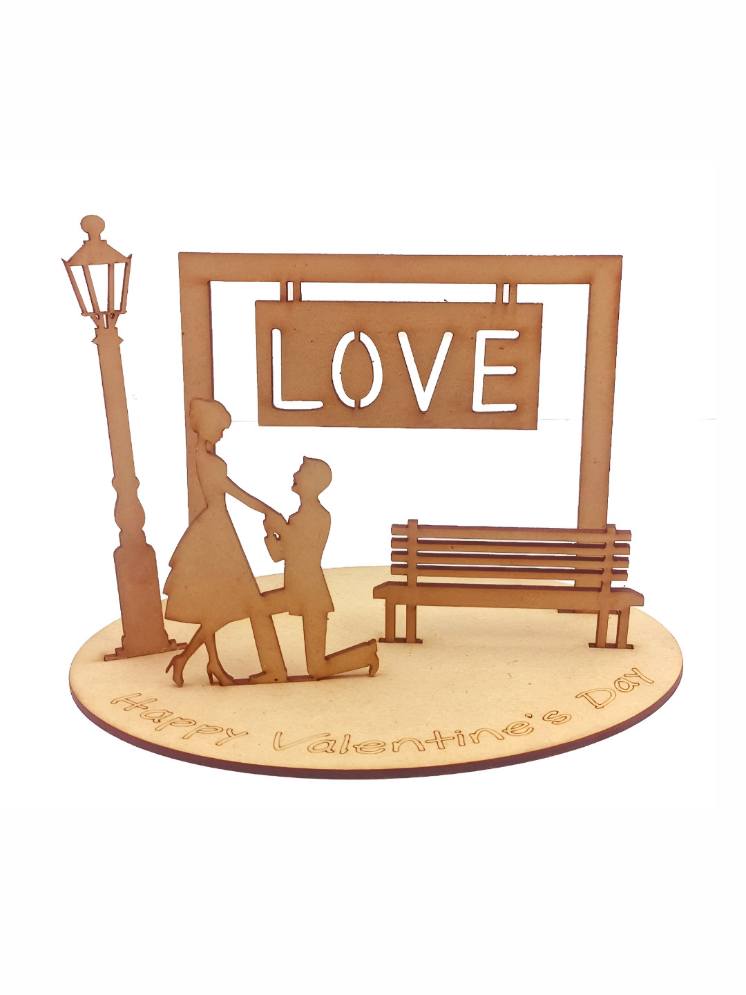 

Phirki Studio Beige Textured Wooden Figurine Showpiece
