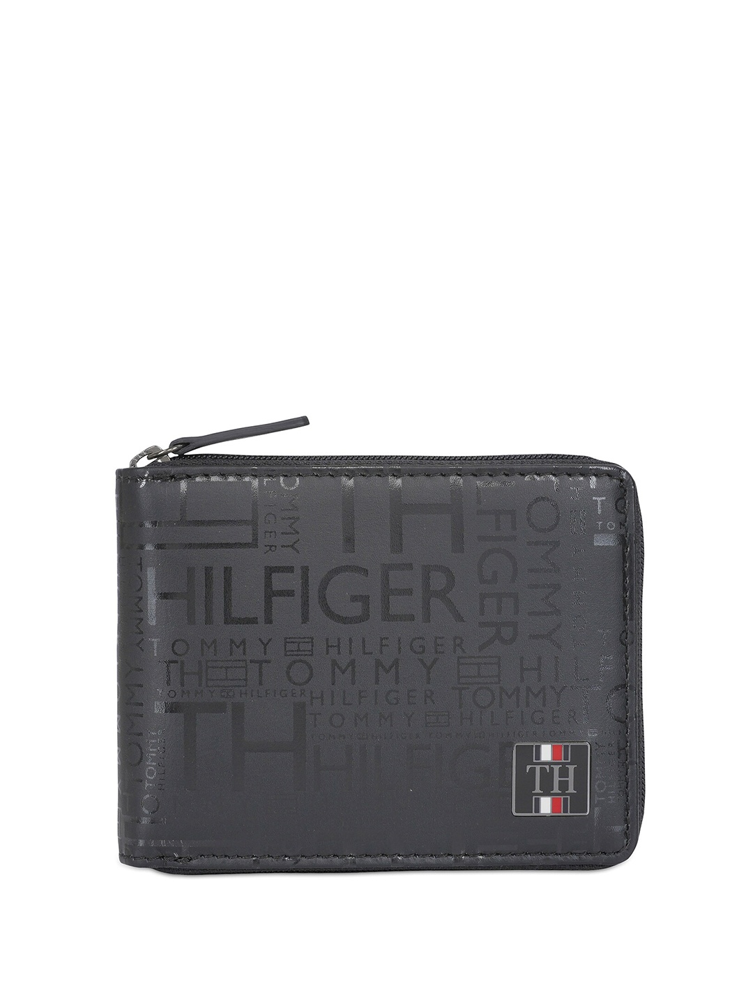 

Tommy Hilfiger Men Leather Zip Around Wallet, Black