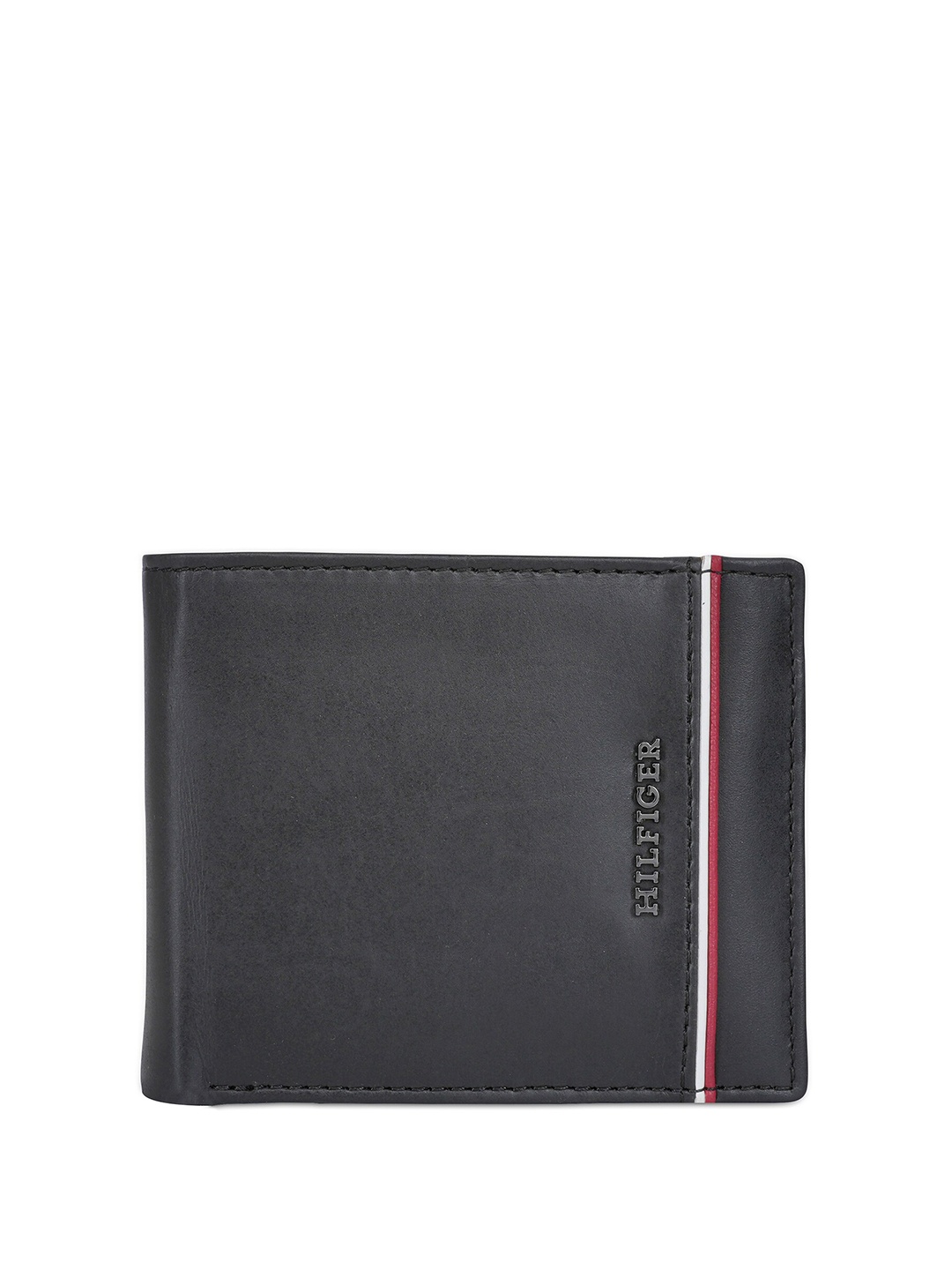 

Tommy Hilfiger Men Leather Two Fold Wallet, Black
