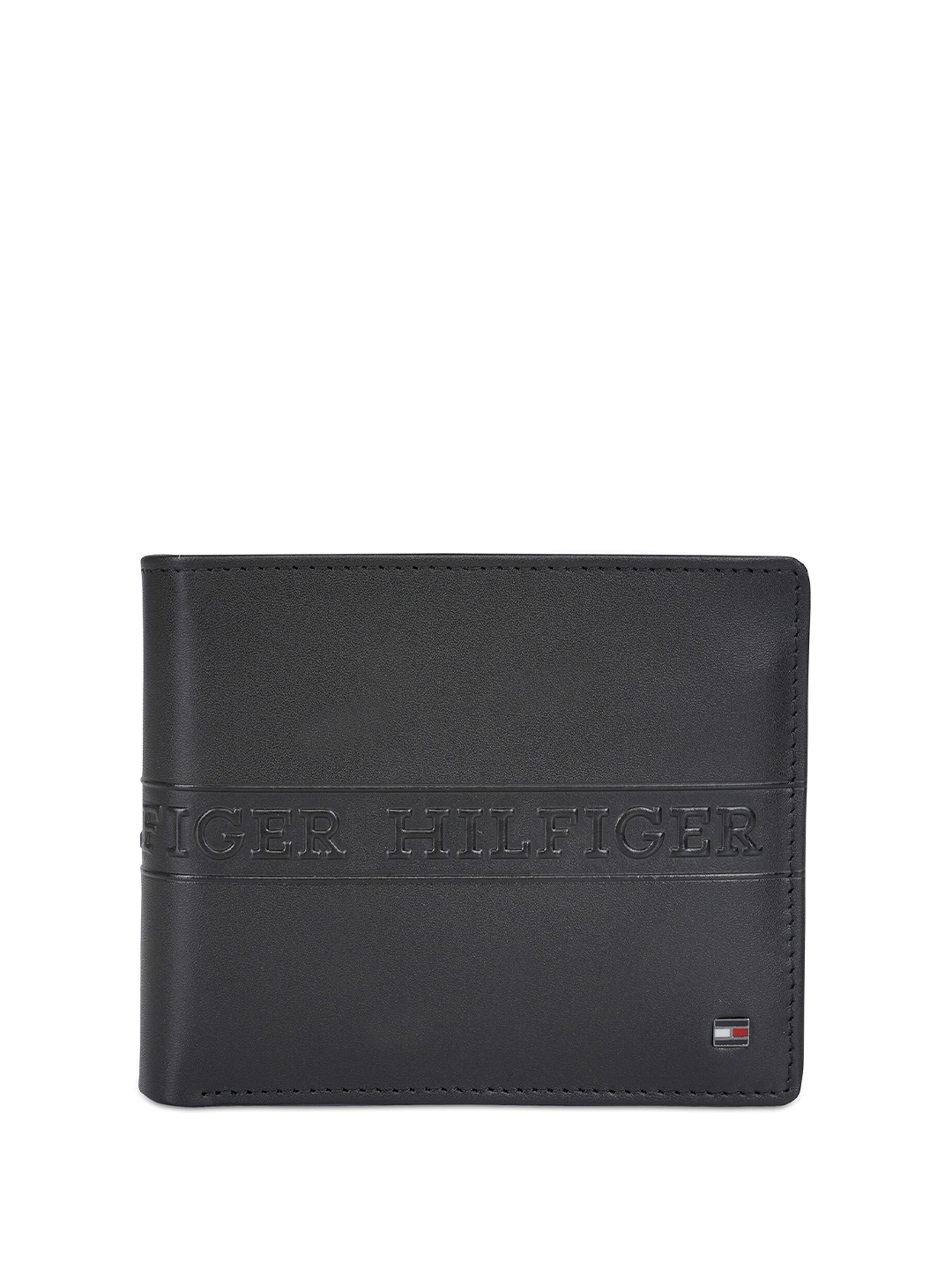 

Tommy Hilfiger Men Leather Two Fold Wallet, Black