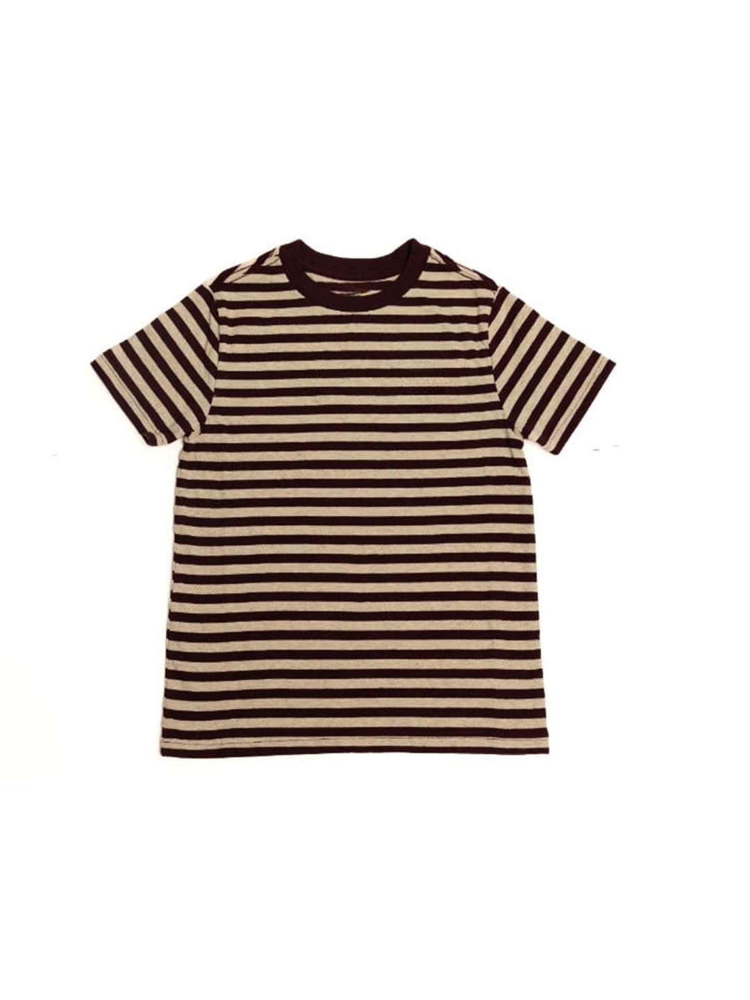 

BAESD Boys Striped Round Neck Cotton T-shirt, Brown