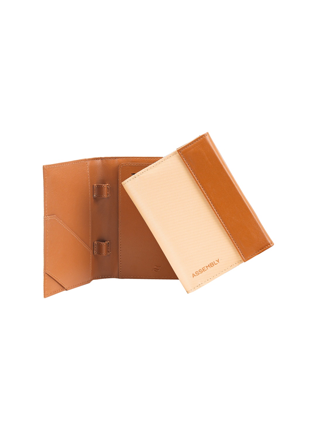 

Assembly Leather Passport Holder with SIM Card Holder, Beige