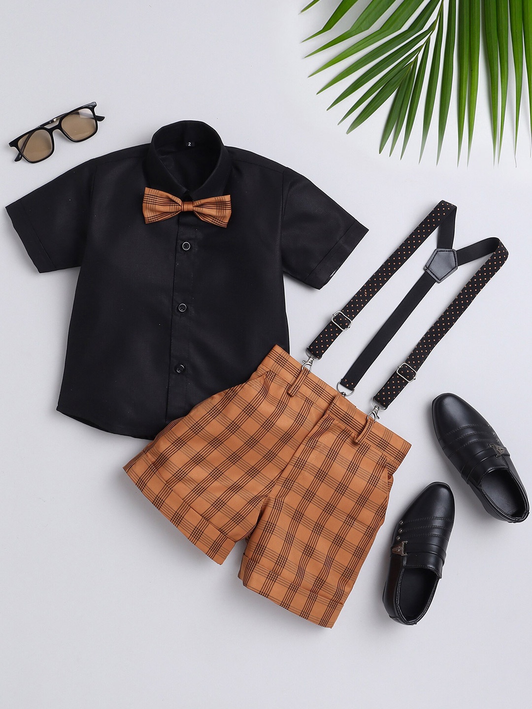 

BAESD Boys Shirt With Shorts, Yellow