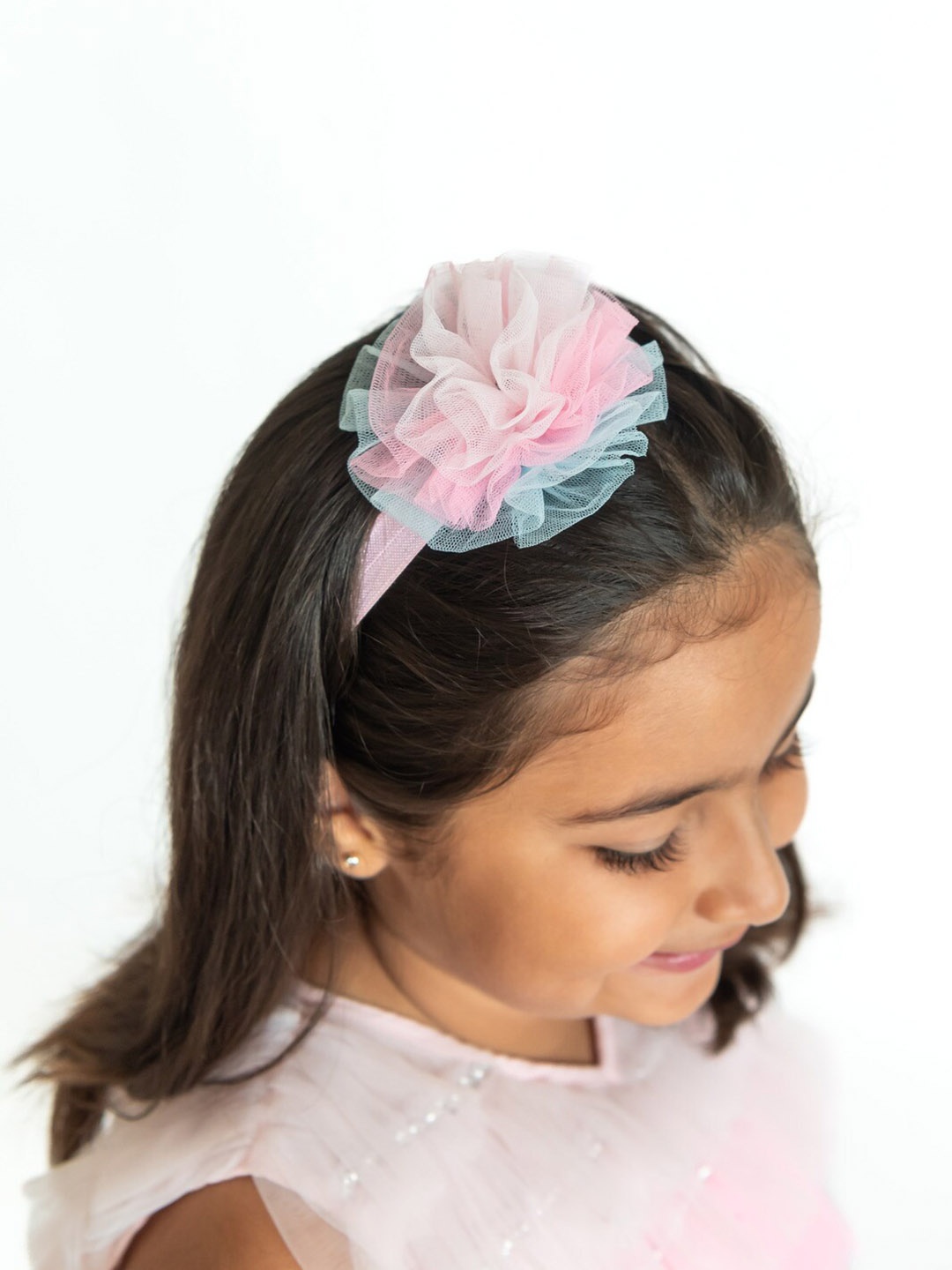 

A Little Fable Girls Floral Embellished Hairband, Pink