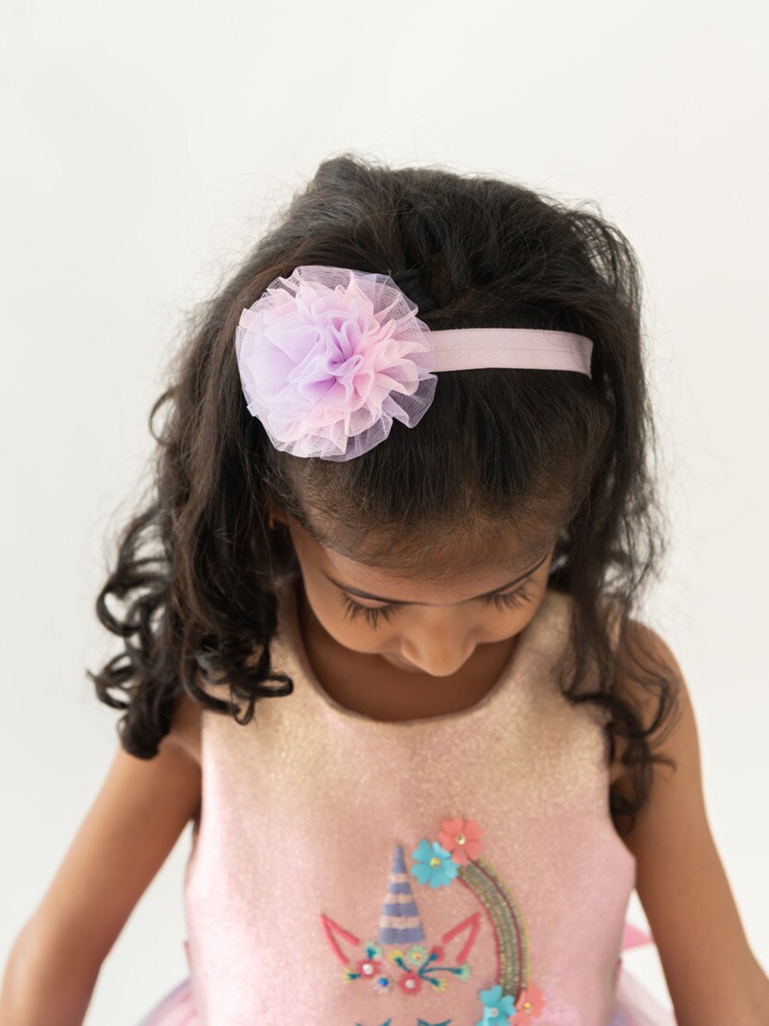 

A Little Fable Girls Floral Embellished Hairband, Lavender