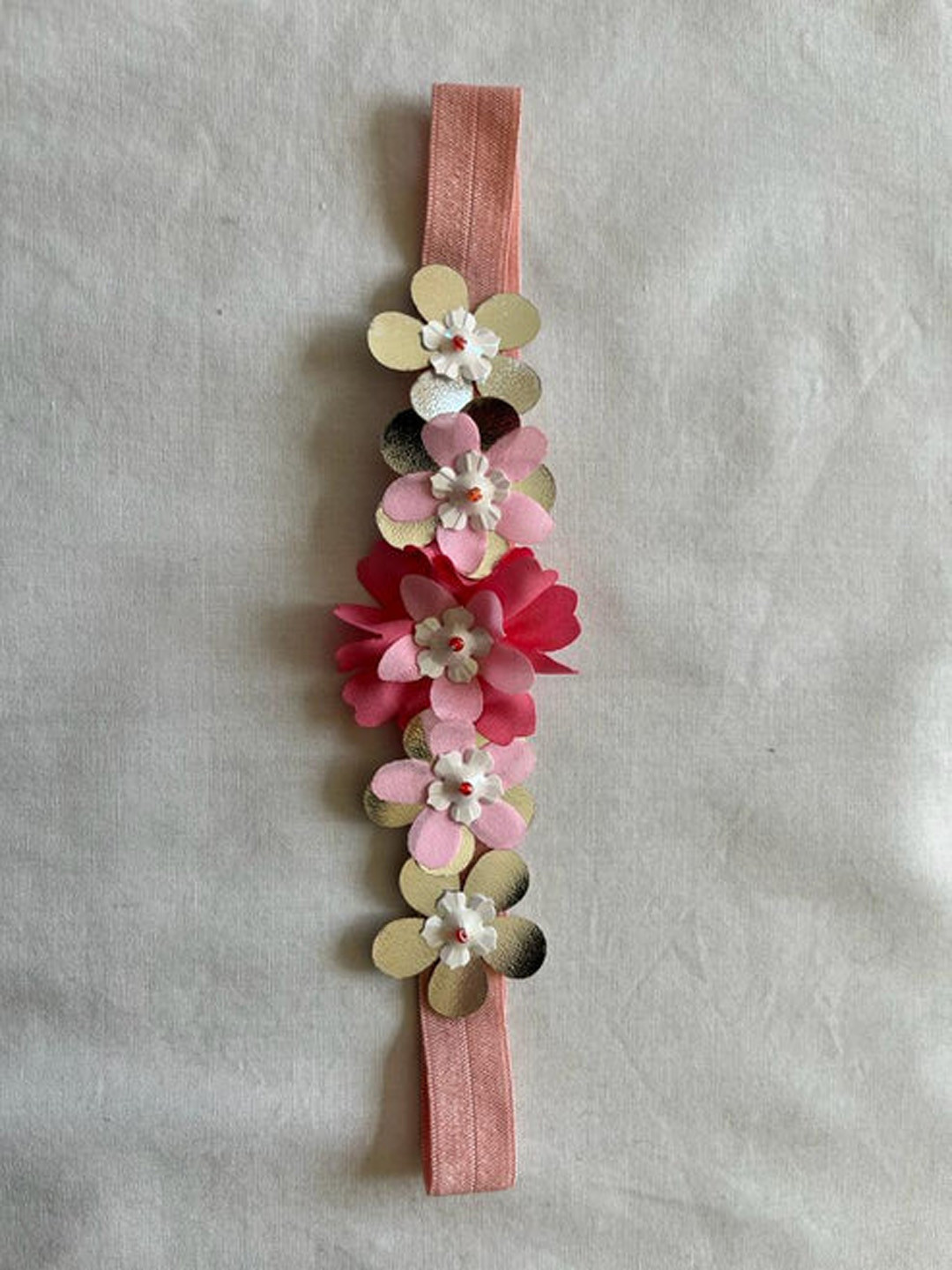 

A Little Fable Girls 3D-Flower Embellished Chill Wrap Headband, Pink