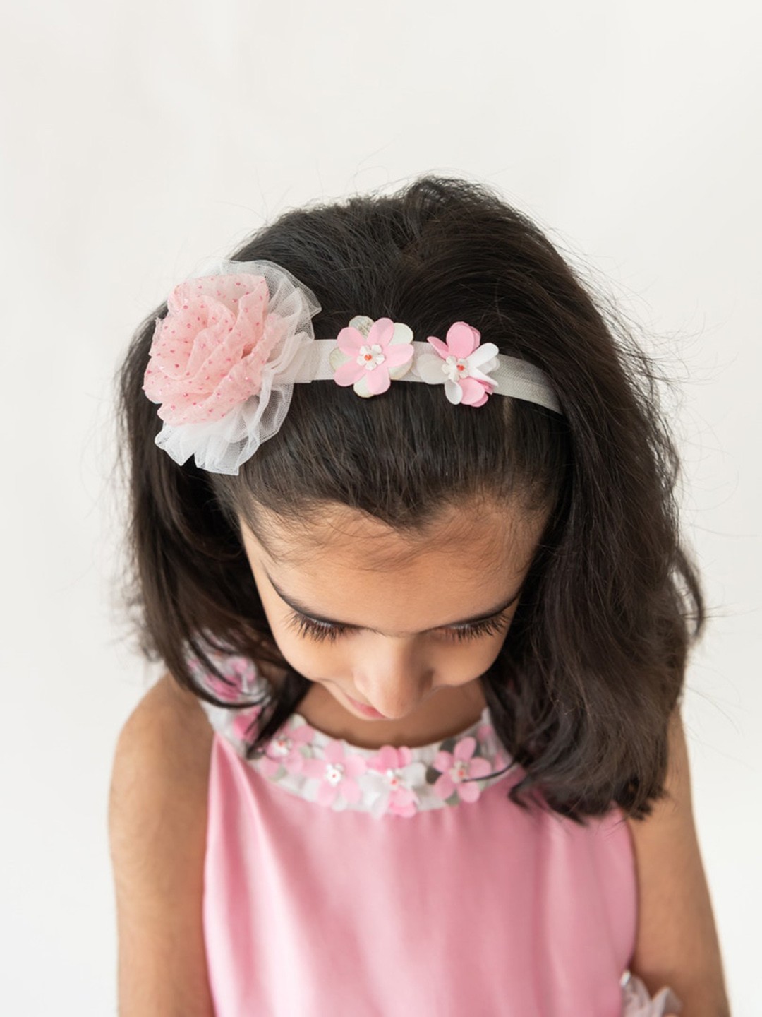 

A Little Fable Girls Chill Wrap Floral Headband, Pink