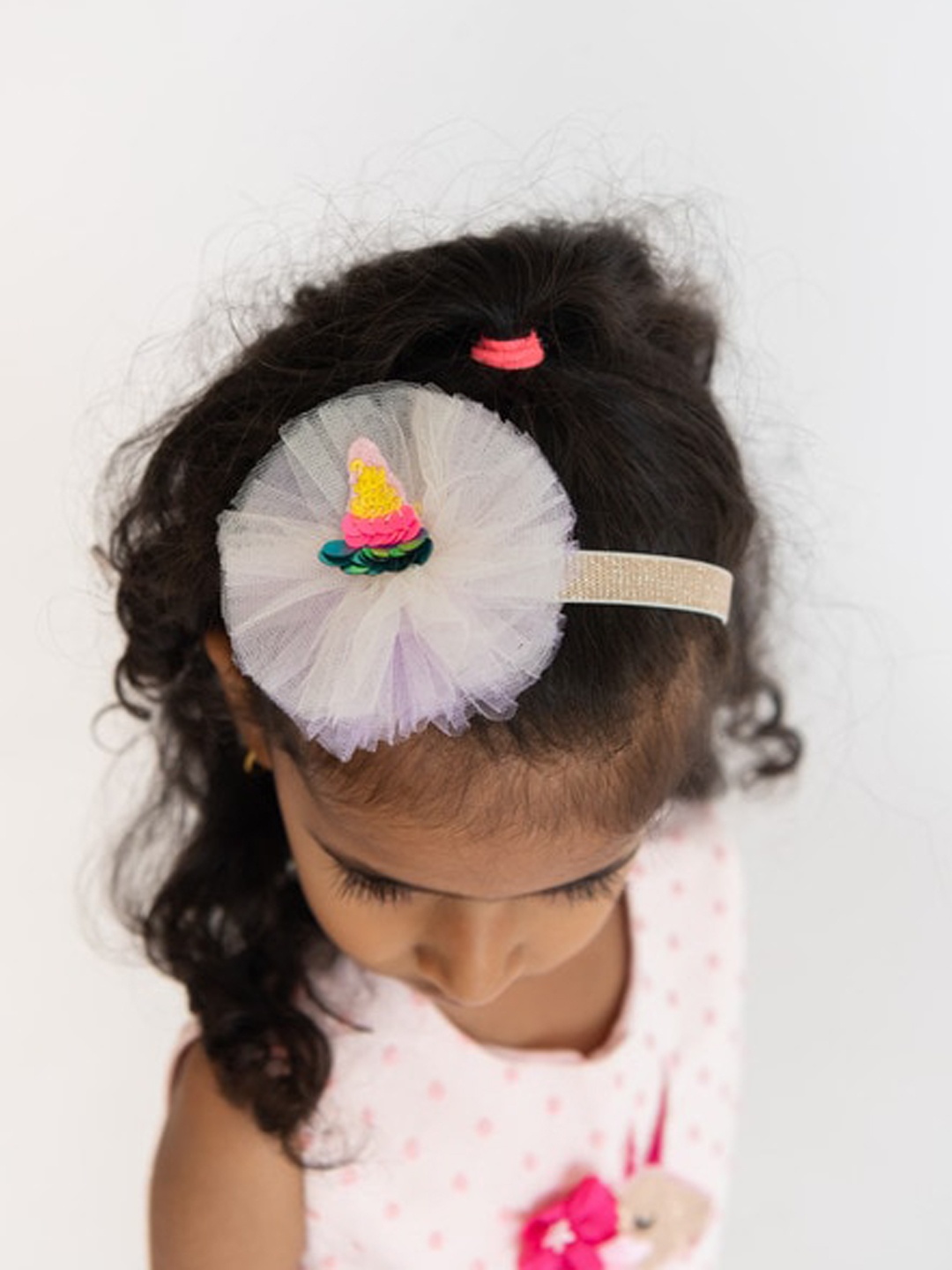 

A Little Fable Girls Chill Wrap Sequinned Headband, Pink