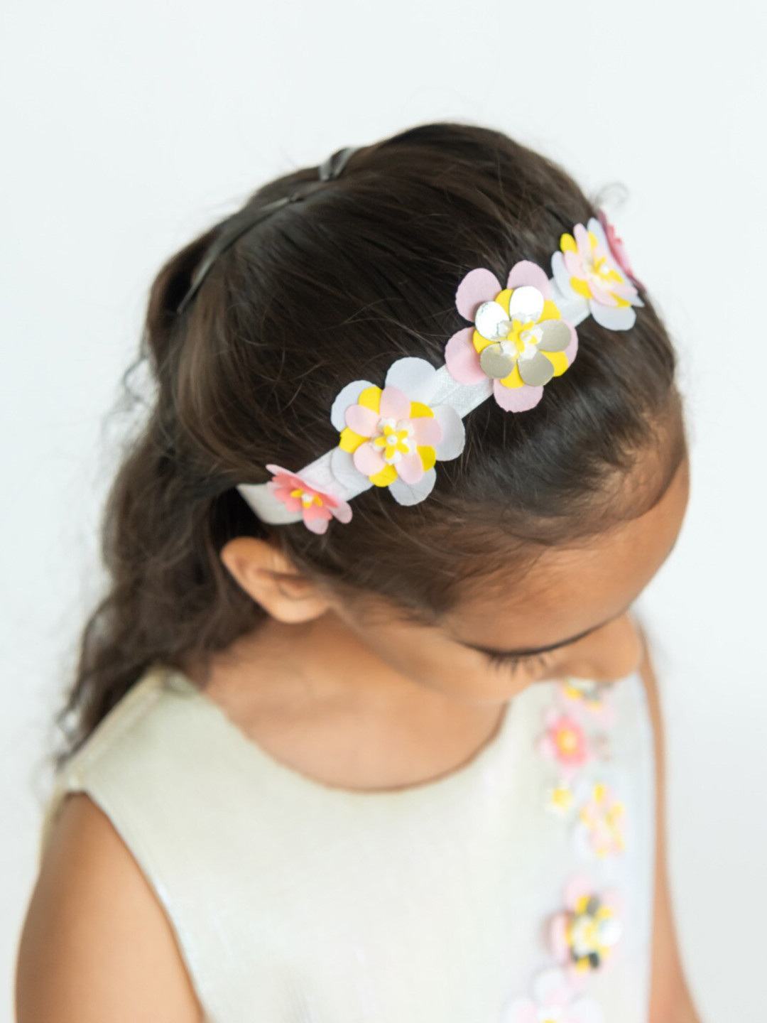 

A Little Fable Girls Chill Wrap Floral Headband, Pink