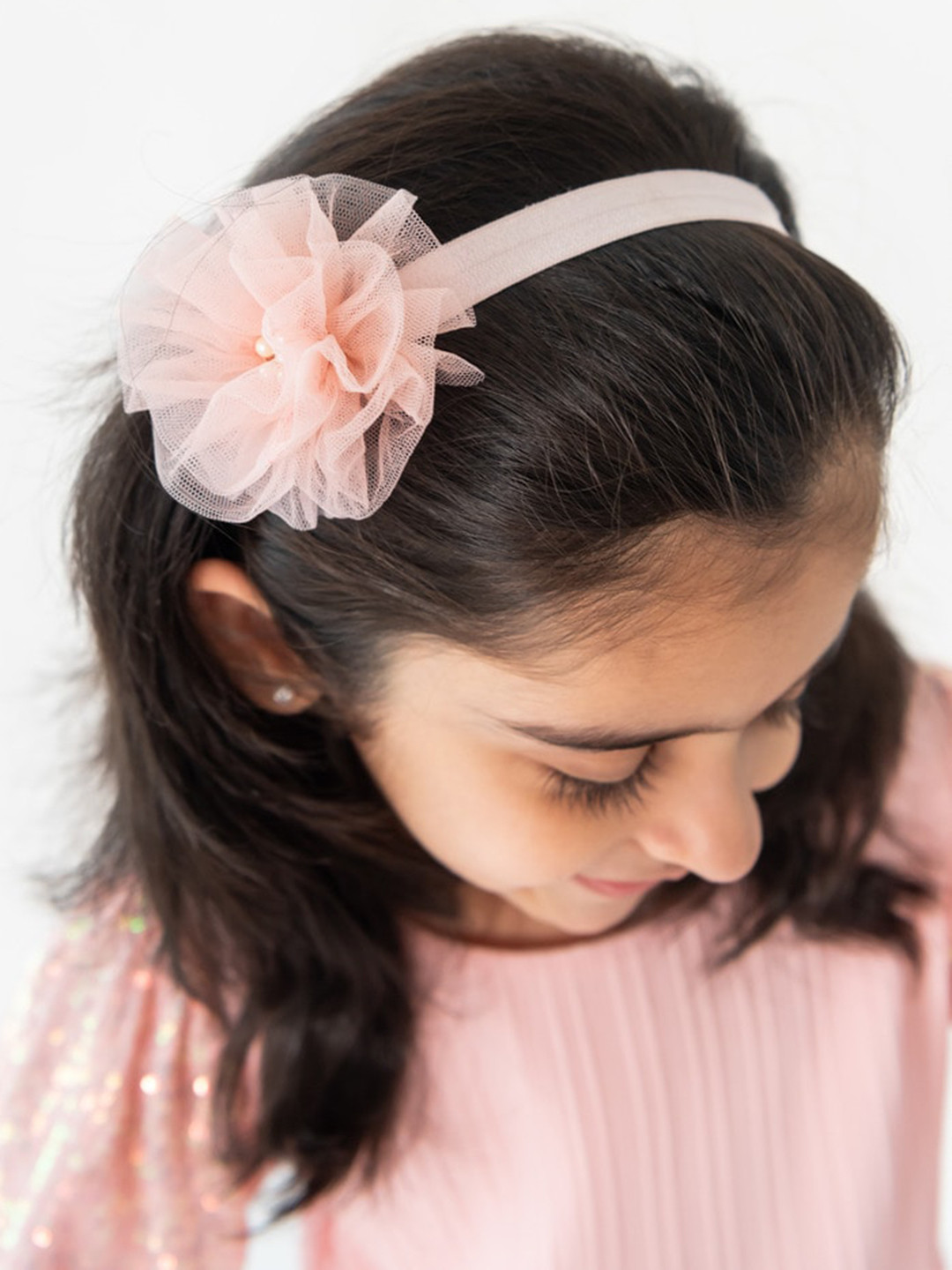 

A Little Fable Girls Chill Wrap Floral Headband, Pink