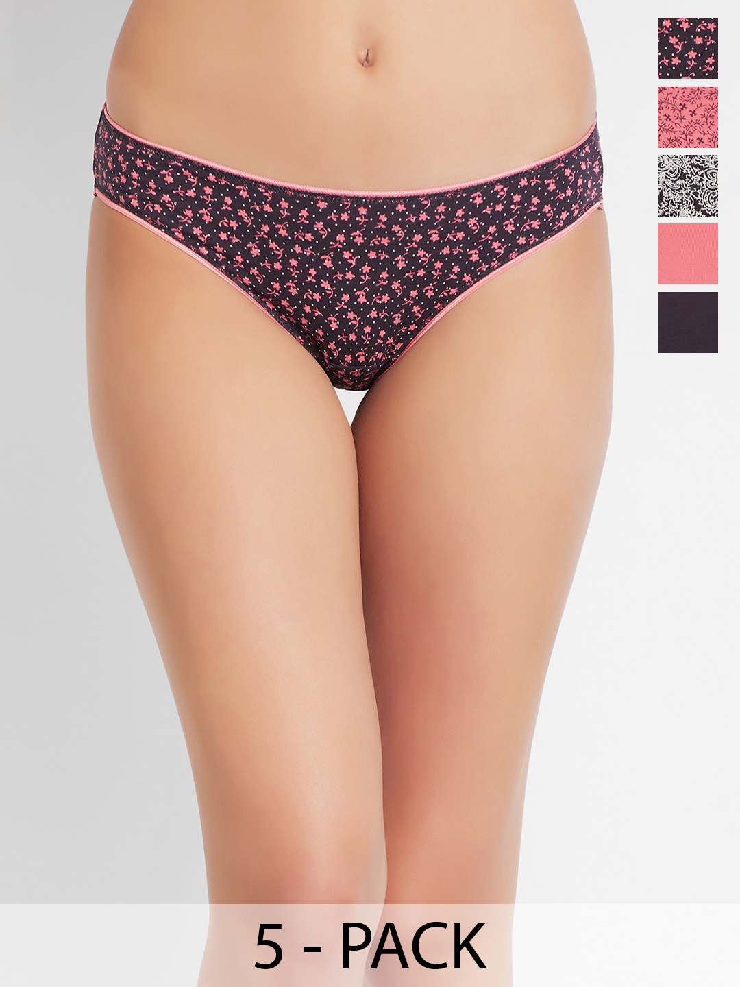 

Juliet Pack Of 5 Printed Seamless Bikini Briefs 060001600016595, Pink
