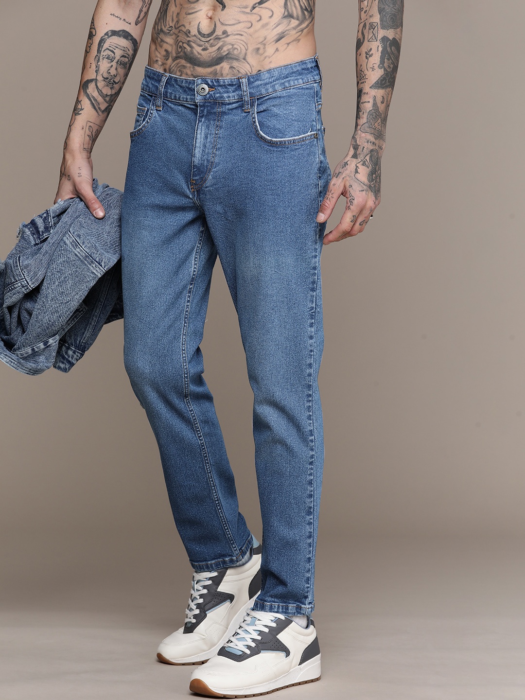 

Roadster Men Slim Fit Stretchable Jeans, Blue