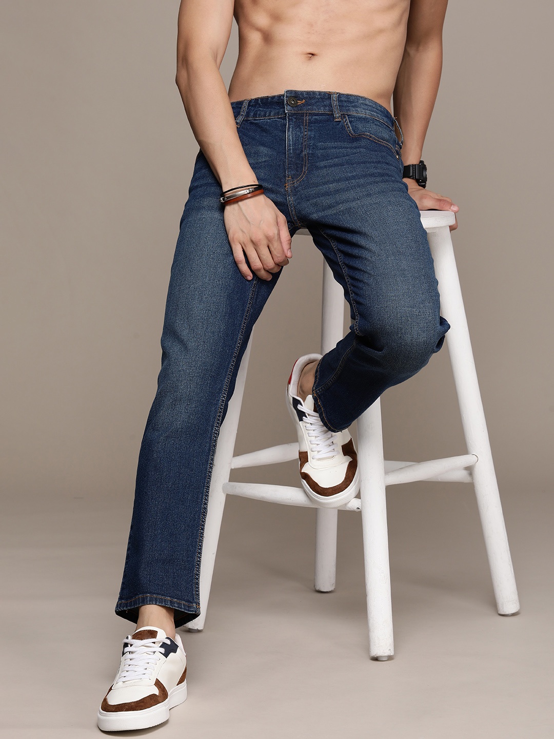 

Roadster Men Slim Fit Stretchable Jeans, Blue