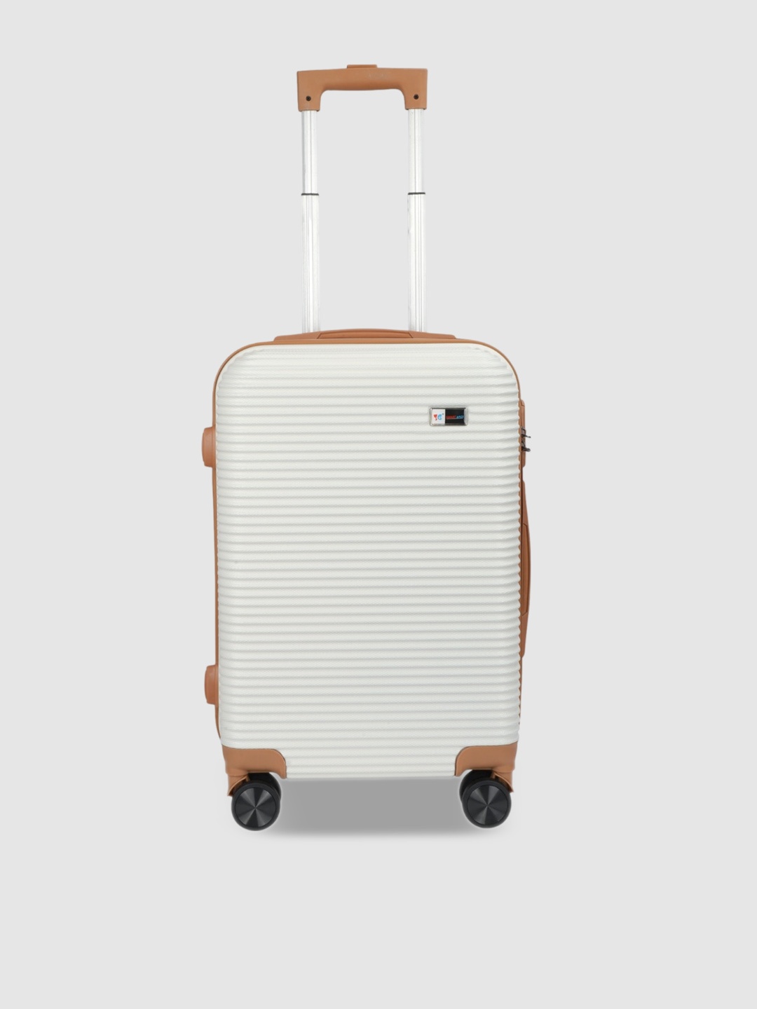 

3G Textured Hard-Sided Cabin Trolley Suitcase, White