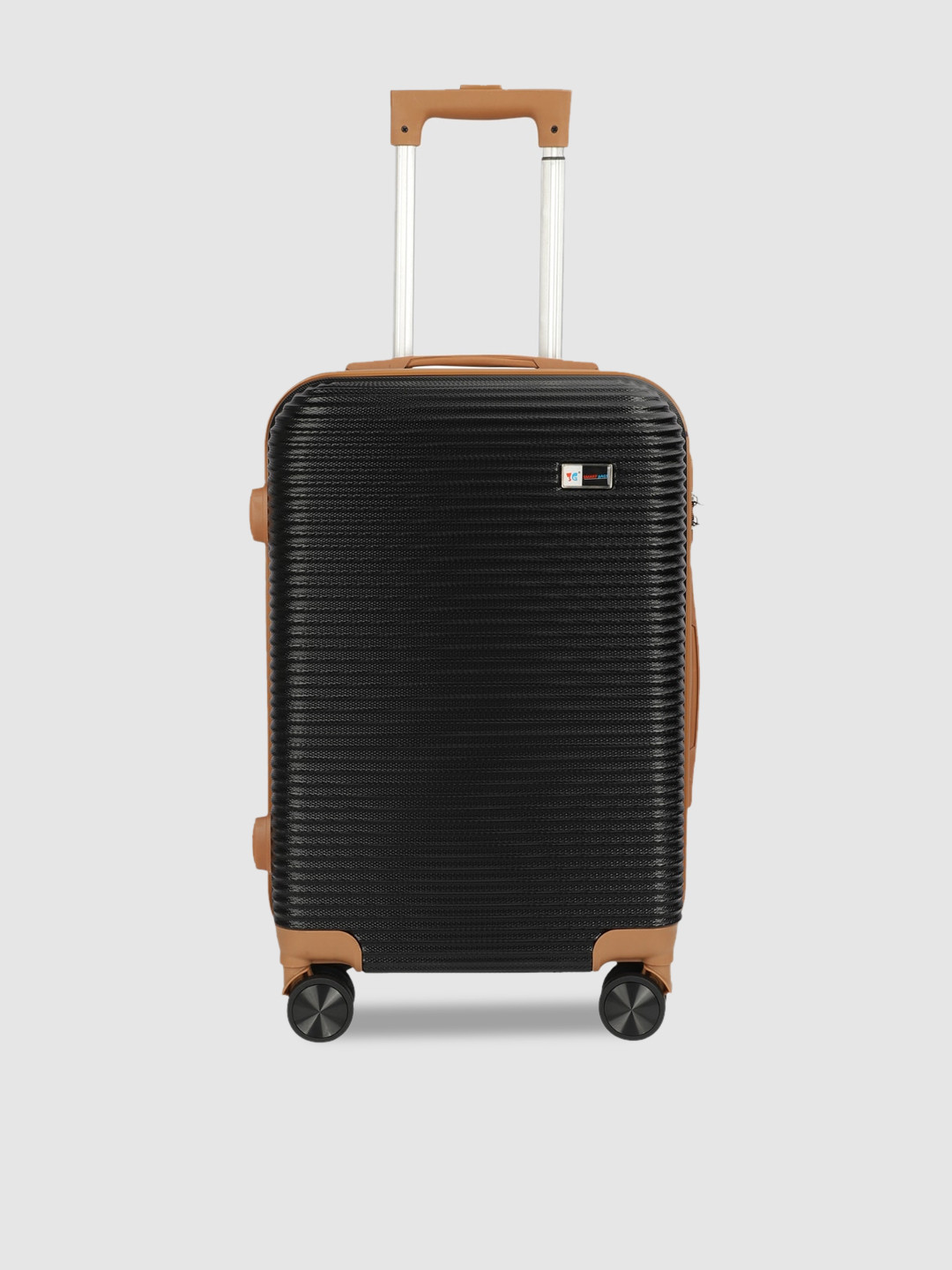 

3G Textured Hard Sided Small Trolley Bag, Black
