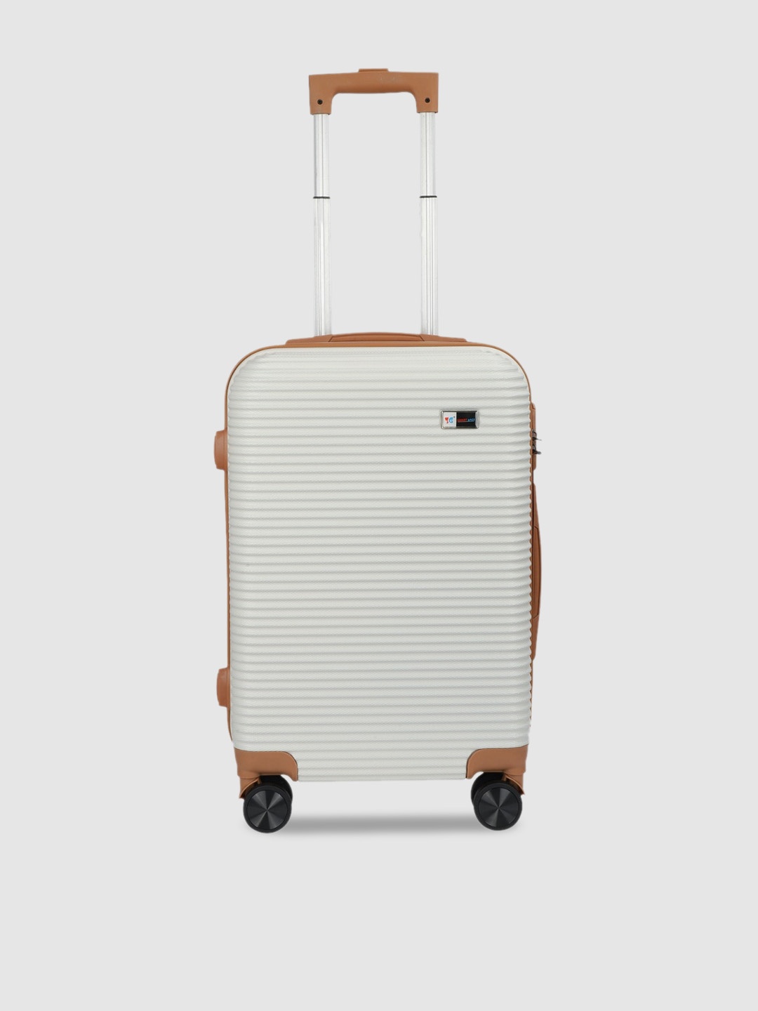 

3G Set Of 2 Textured Hard-Sided Trolley Suitcase, White