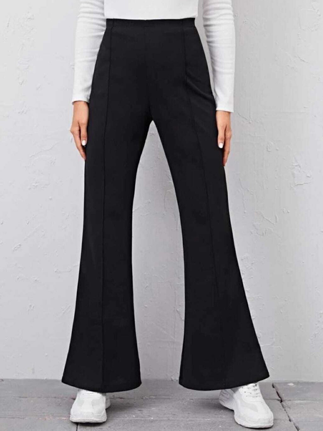 

Next One Women Smart Flared High-Rise Bootcut Trousers, Black