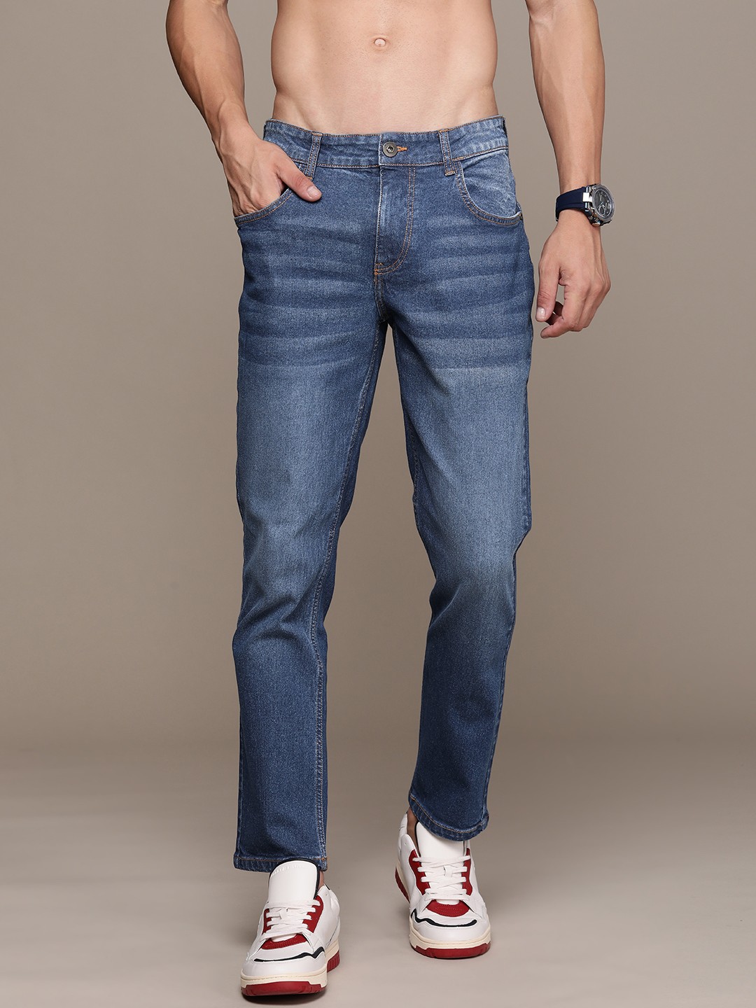 

Roadster Men Slim Fit Stretchable Jeans, Blue