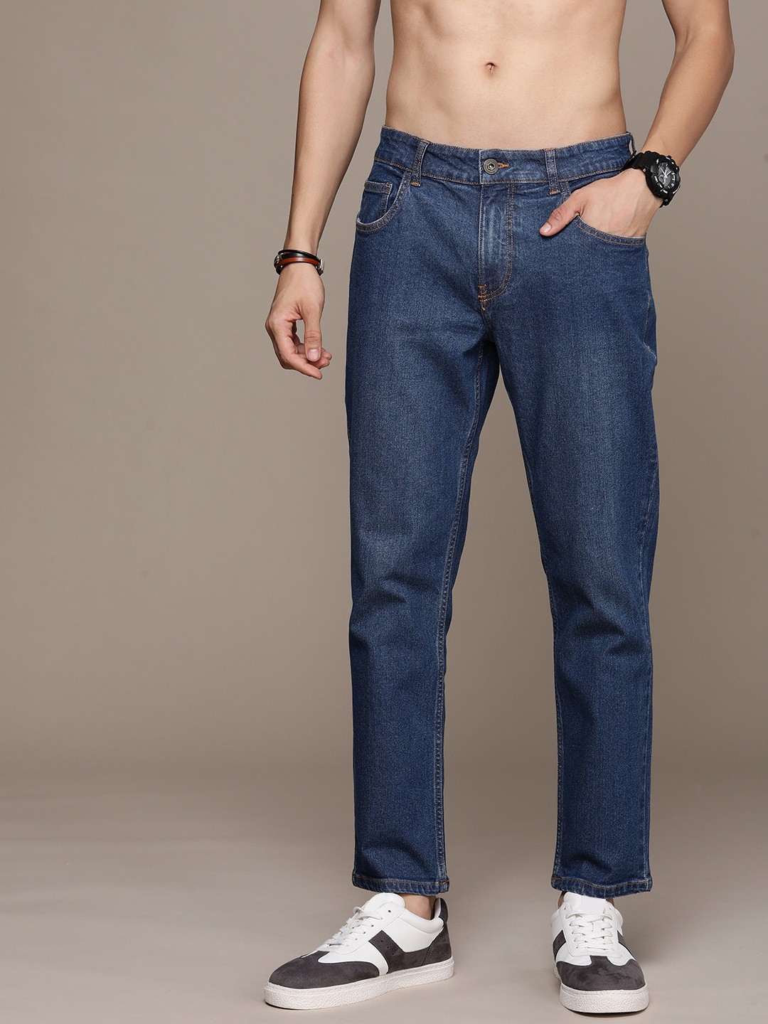 

Roadster Men Slim Fit Stretchable Jeans, Blue