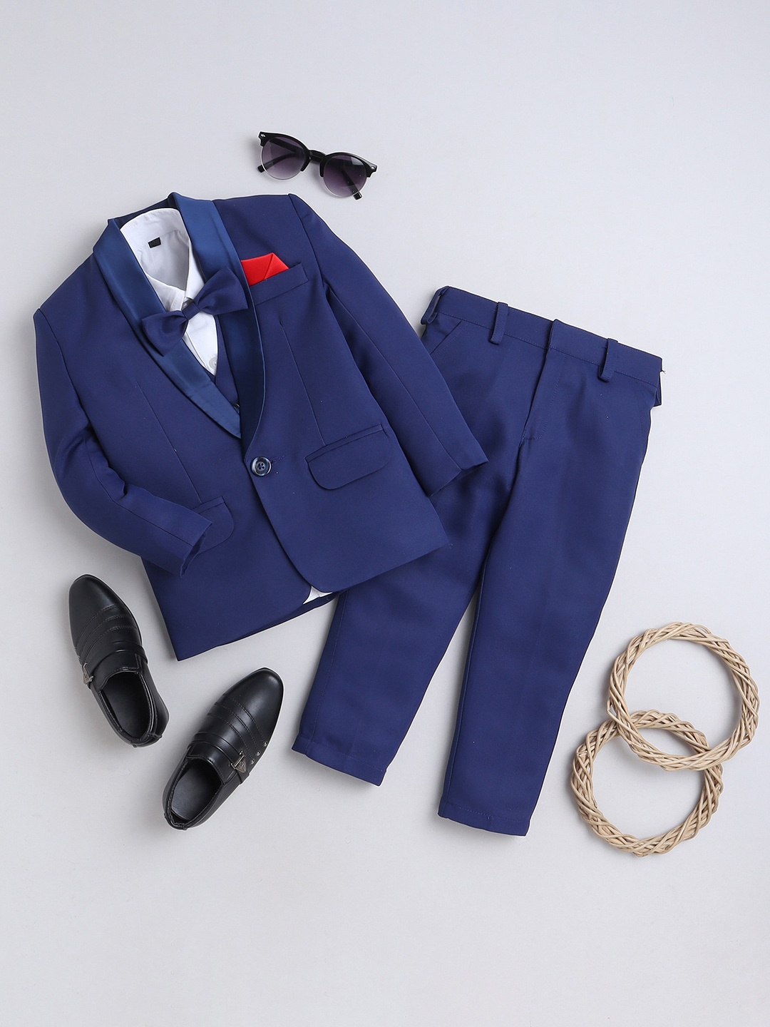 

BAESD Infant Boys 4-Piece Party Suits, Navy blue