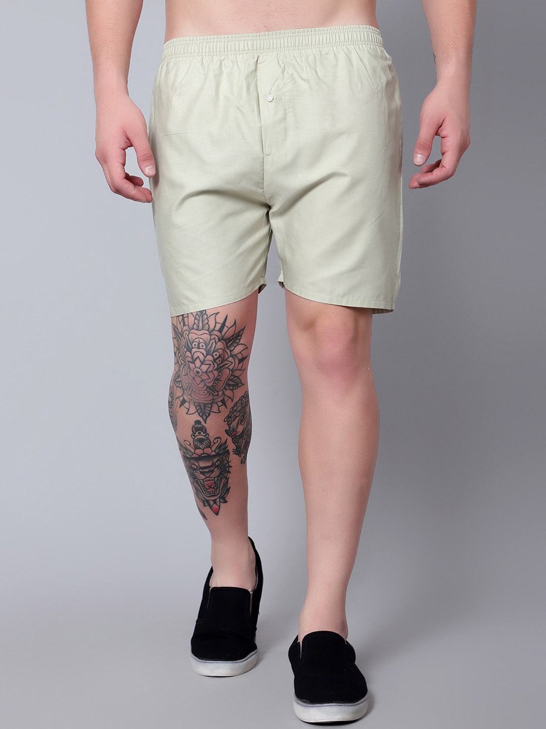

Zombom Men Pure Cotton Boxers BOXER_2307_CREAM_S