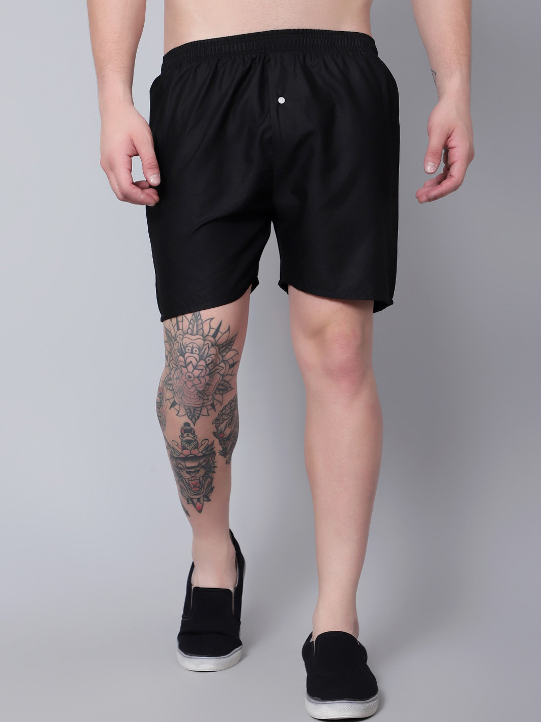 

Zombom Men Pure Cotton Breathable Boxer- BOXER_2305_BLACK_S