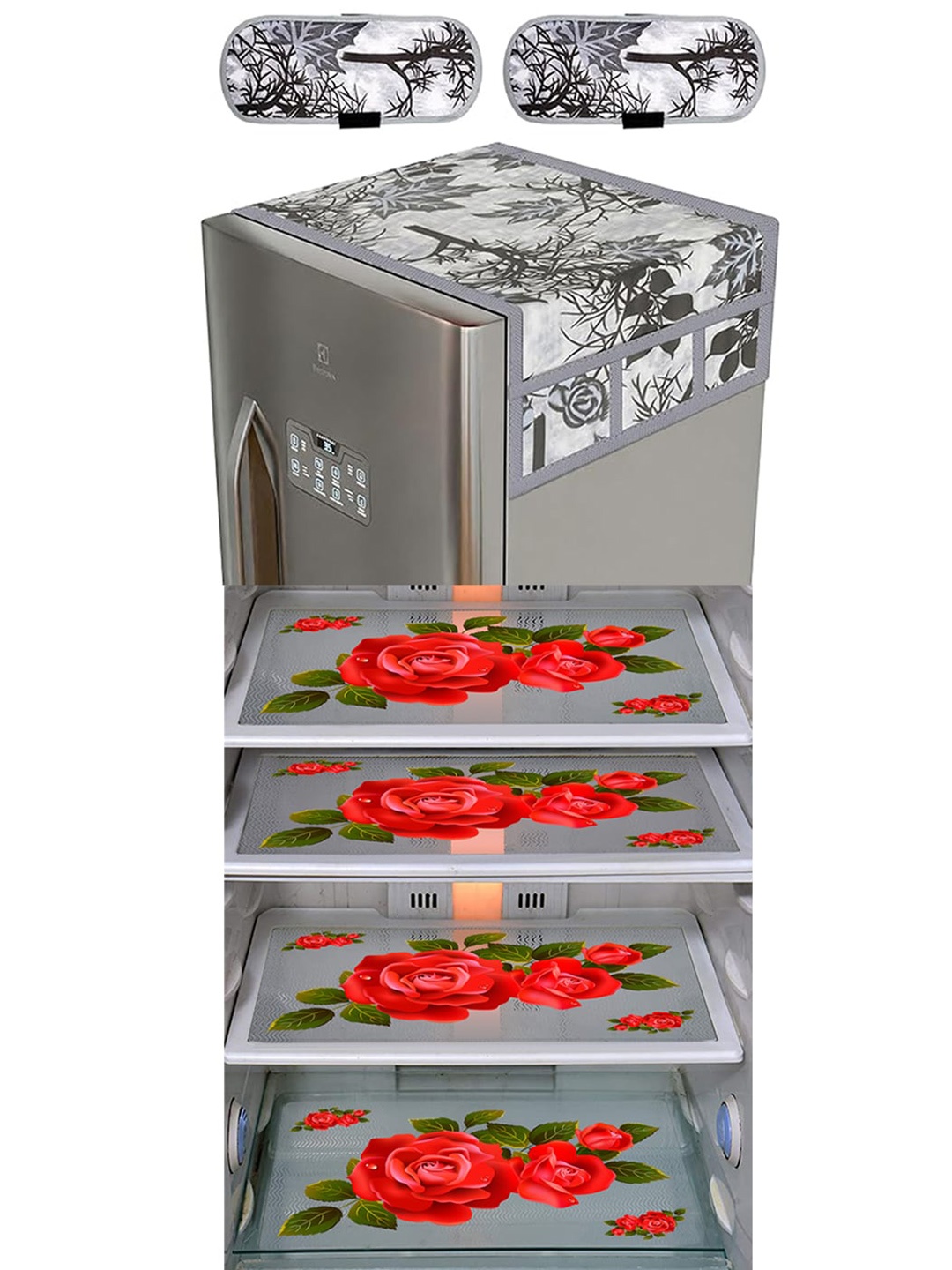 

Dakshya Industries Red & Black 6 Pieces Printed Refrigerator Appliance Covers