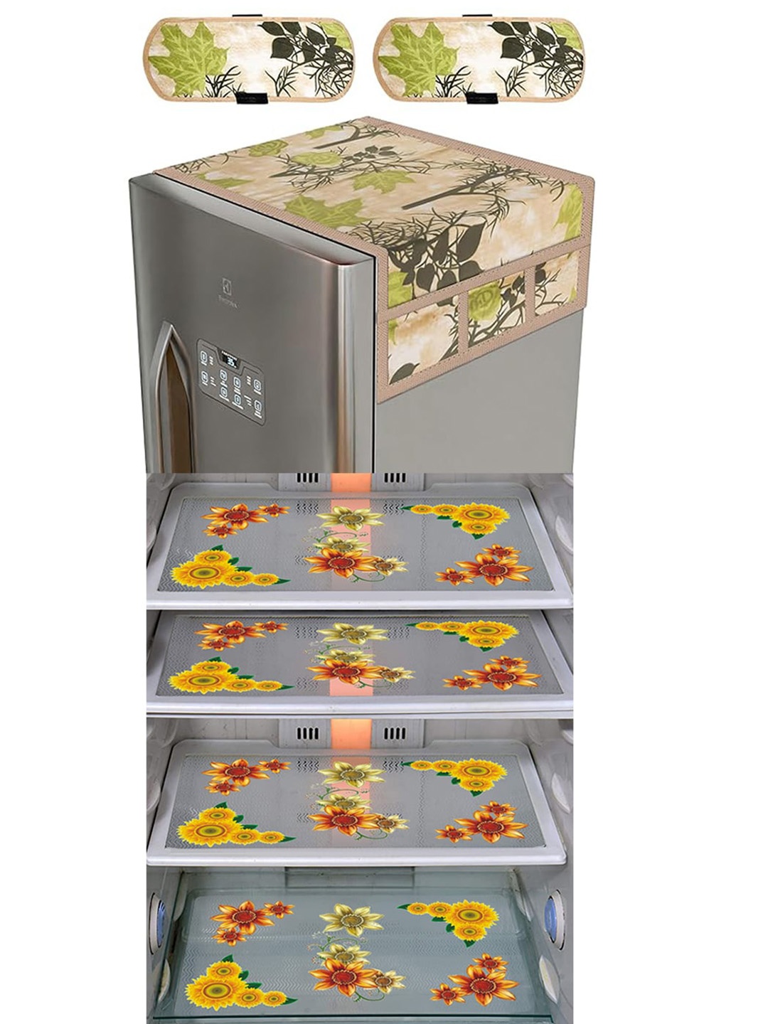 

Dakshya Industries Green & Yellow 6 Pieces Printed Refrigerator Appliance Covers