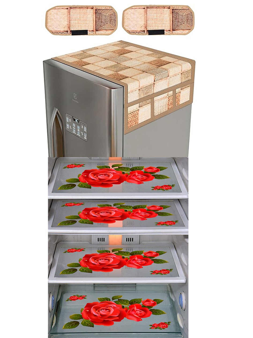 

Dakshya Industries Red & Beige 6 Pieces Printed Refrigerator Appliance Covers