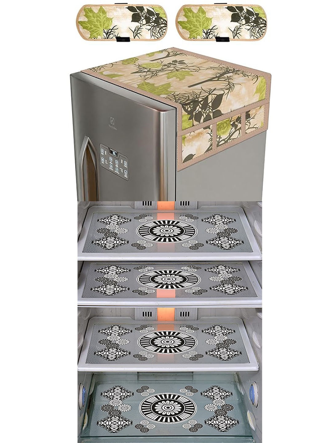 

Dakshya Industries Green & Transparent 7 Pieces Printed Fridge Covers & Mats