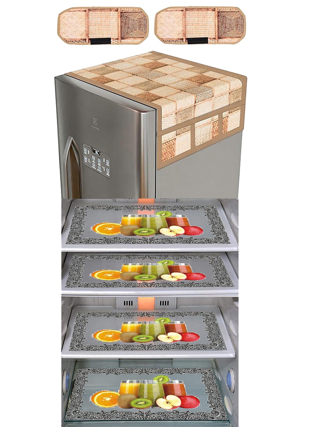 

Dakshya Industries Yellow & Beige 7 Pieces Printed Refrigerator Appliance Covers