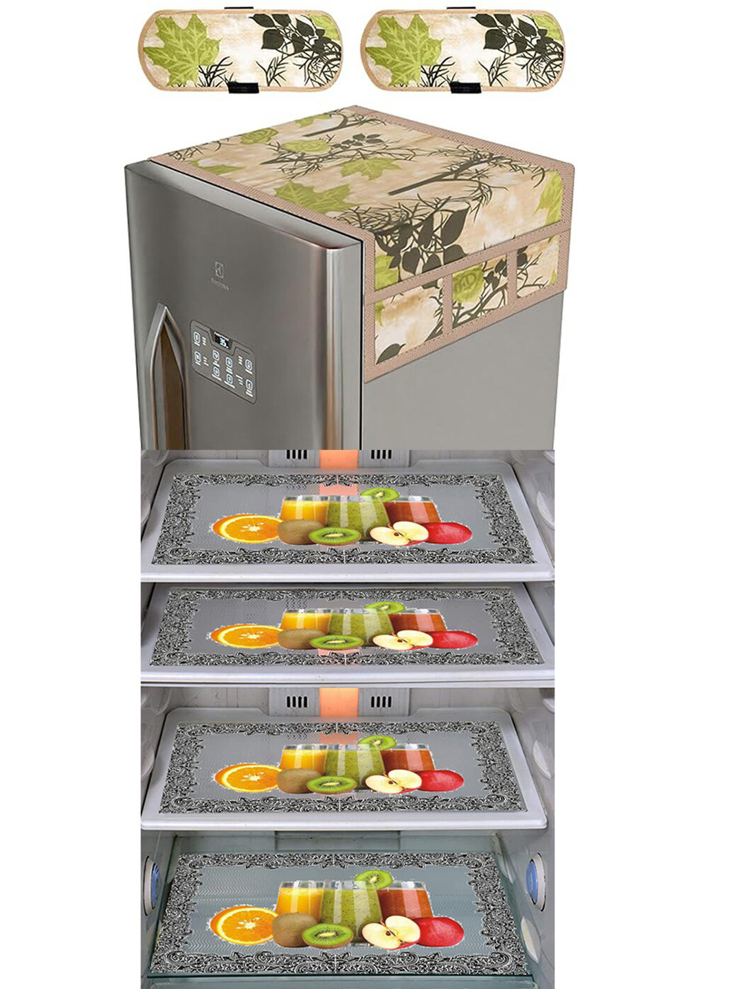 

Dakshya Industries Green & Yellow 7 Pieces Printed Refrigerator Appliance Covers