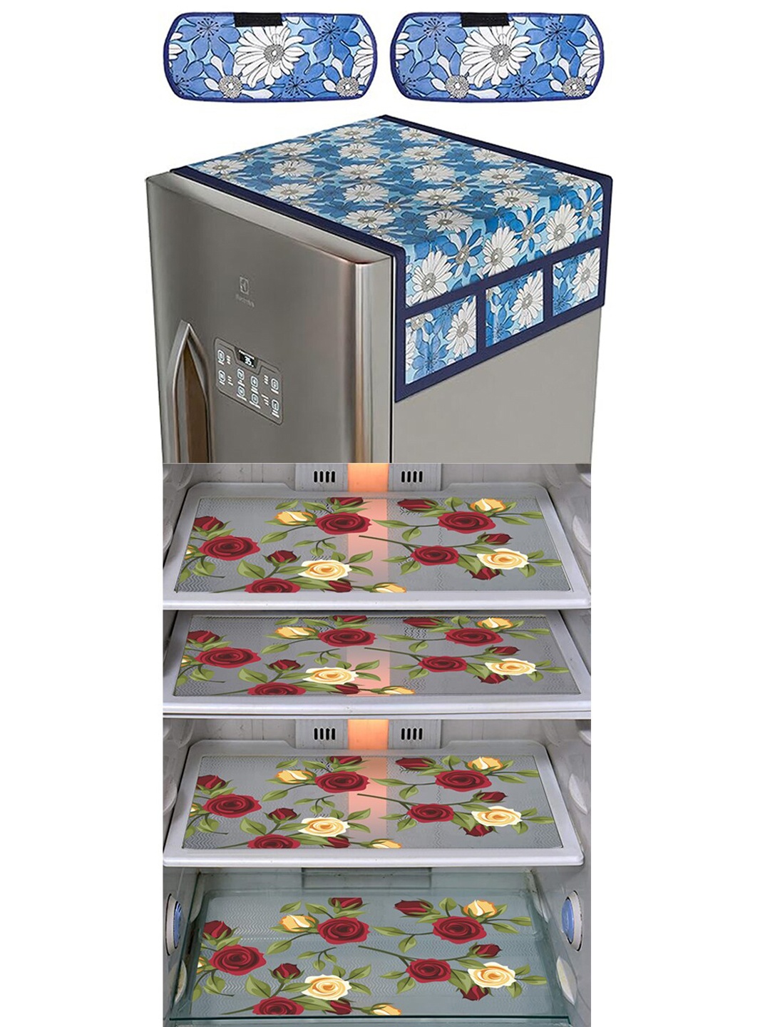 

Dakshya Industries Red & Blue 7 Pieces Printed Refrigerator Appliance Covers