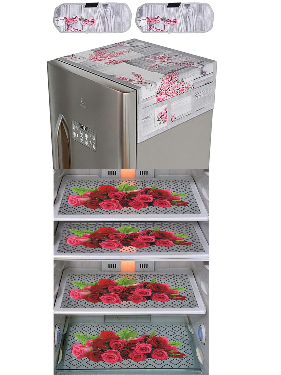 

Dakshya Industries Grey & Maroon 7 Pieces Printed Refrigerator Appliance Covers