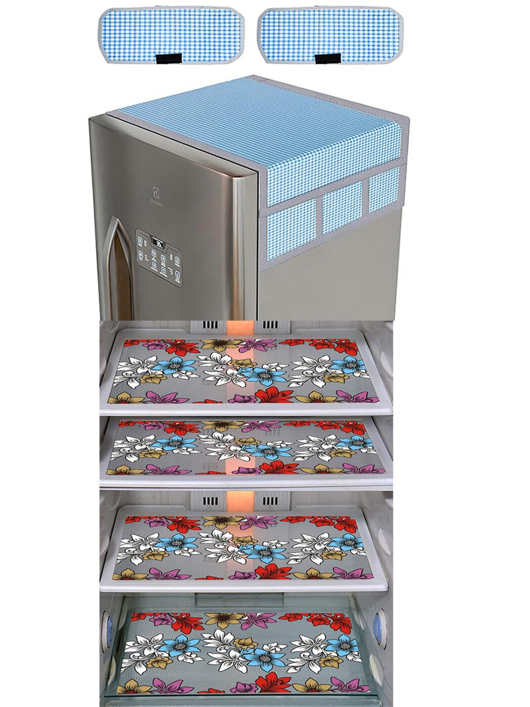 

Dakshya Industries Red & Blue 7 Pieces Printed Refrigerator Appliance Covers