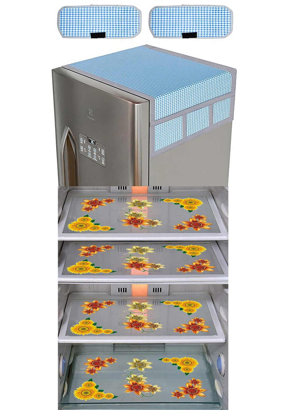 

Dakshya Industries Yellow & Blue 7 Pieces Printed Refrigerator Appliance Covers
