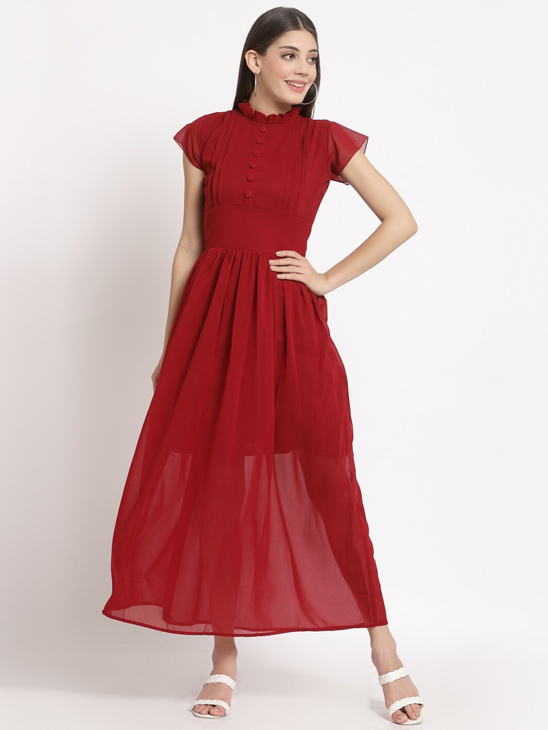 

aayu Georgette Maxi Dress, Red