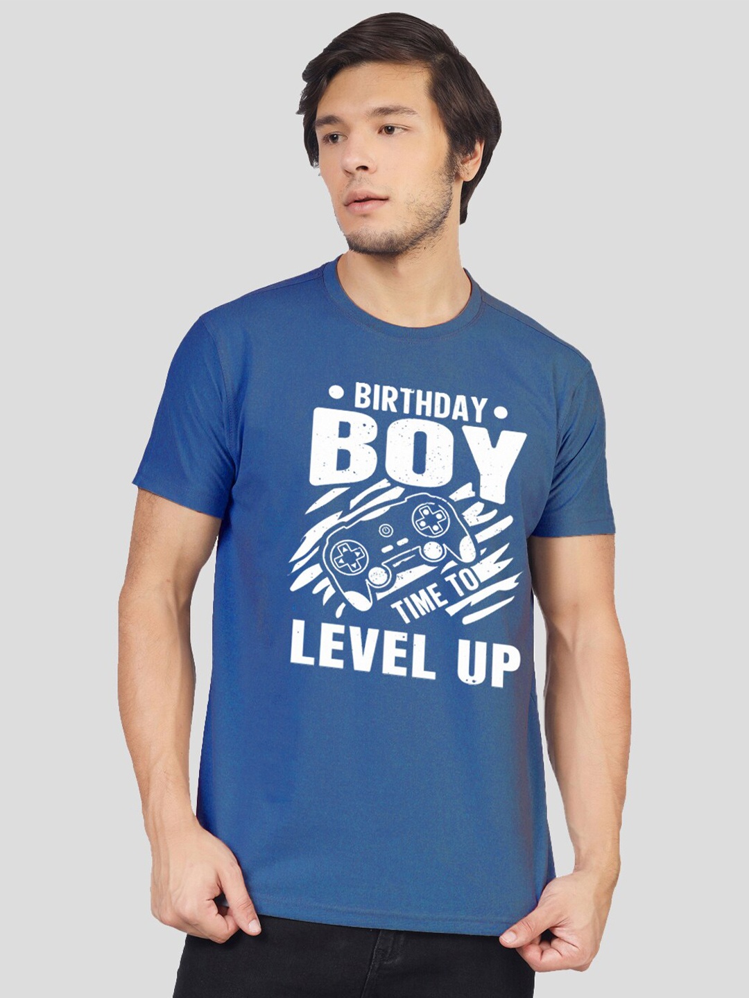 

Greylongg Typography Printed T-shirt, Blue