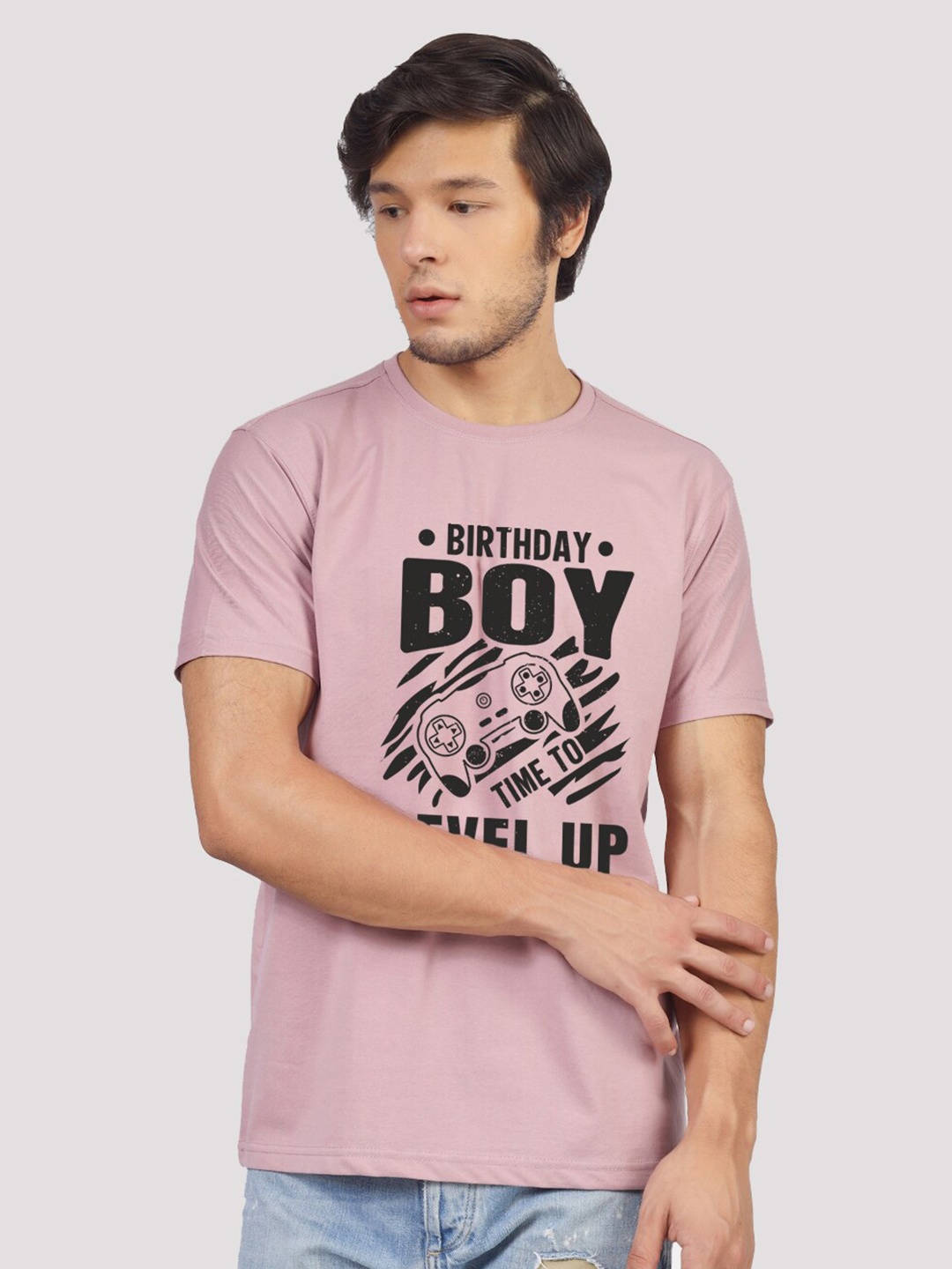 

Greylongg Typography Printed T-shirt, Purple