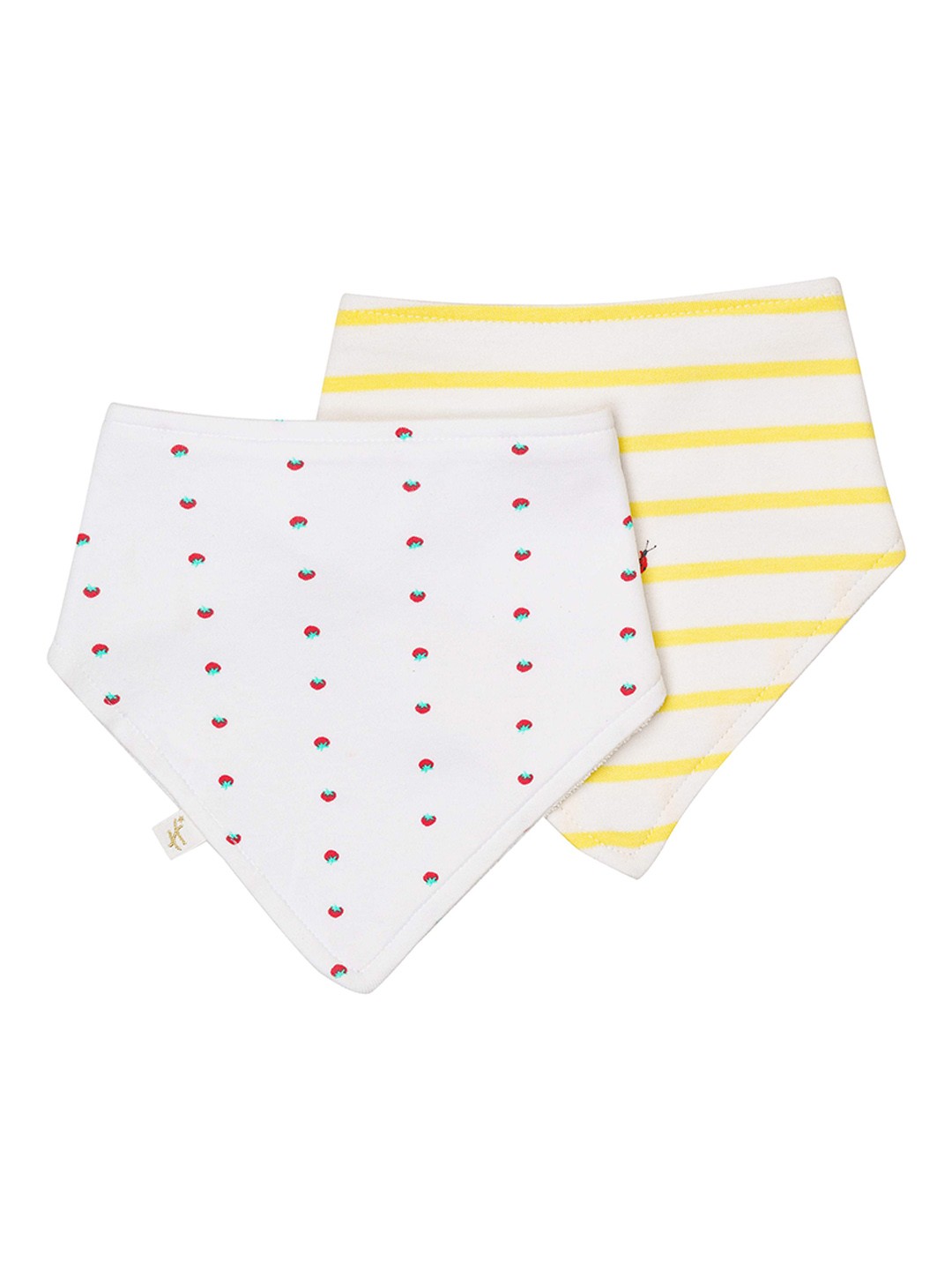 

H By Hamleys Kids Pack Of 2 Printed Pure Cotton Bibs, White