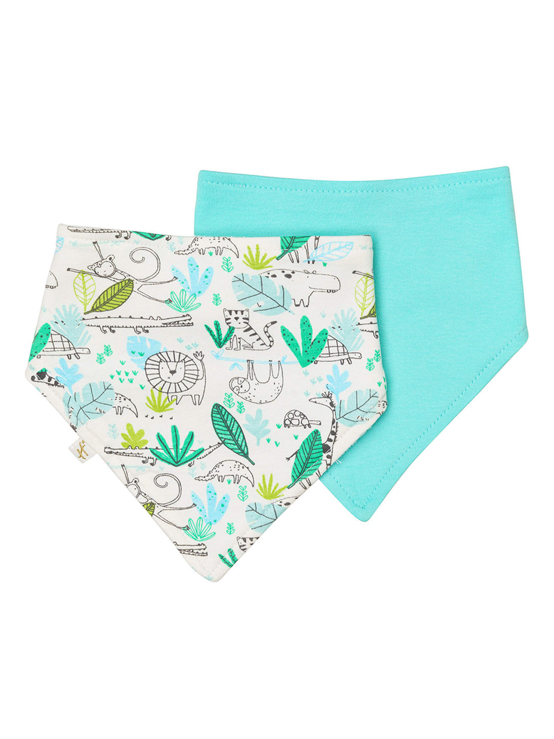 

H By Hamleys Kids Pack Of 2 Printed Pure Cotton Bibs, White