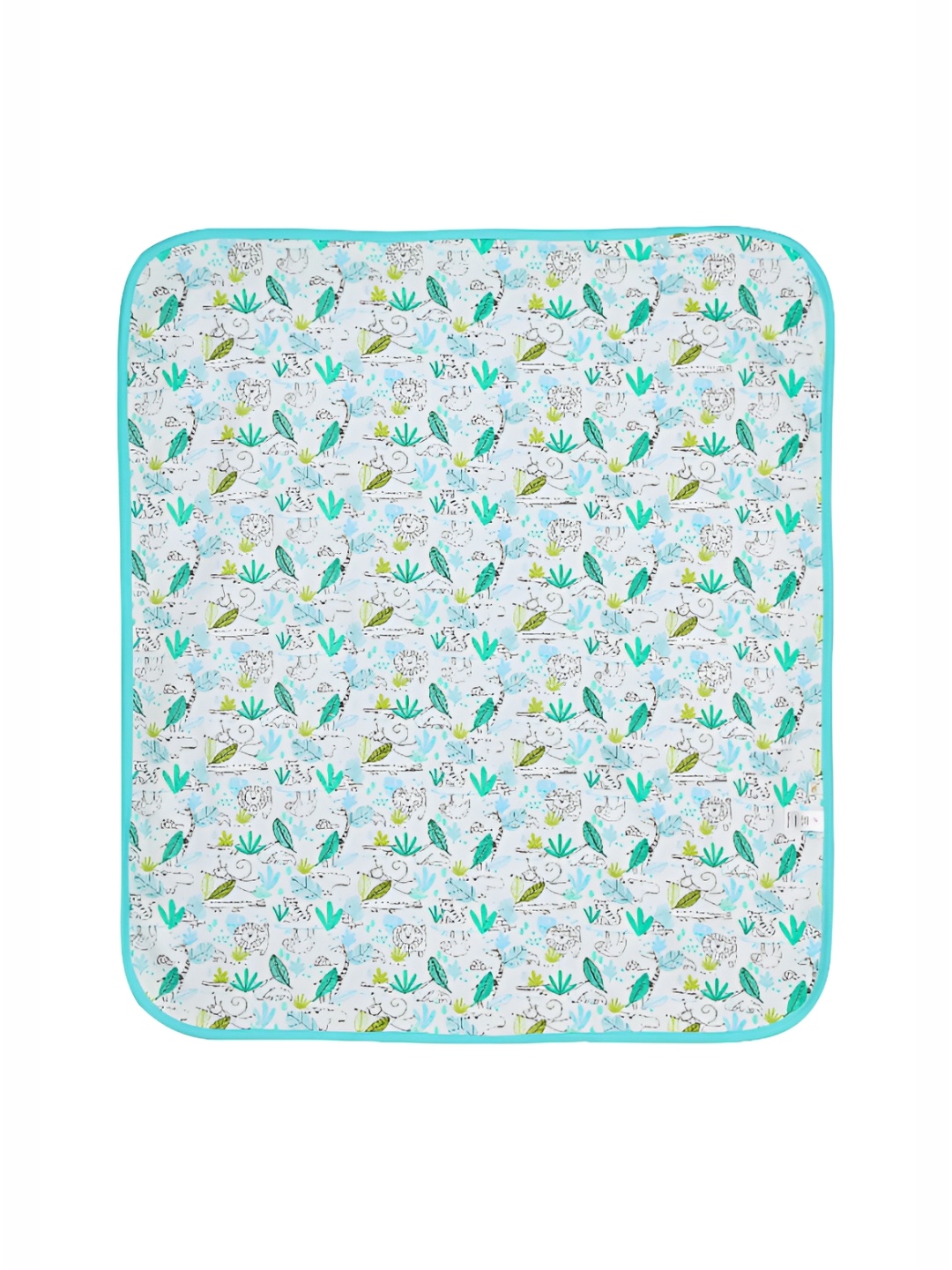 

H By Hamleys White & Blue Abstract Printed Cotton Heavy Winter 110 GSM Blanket