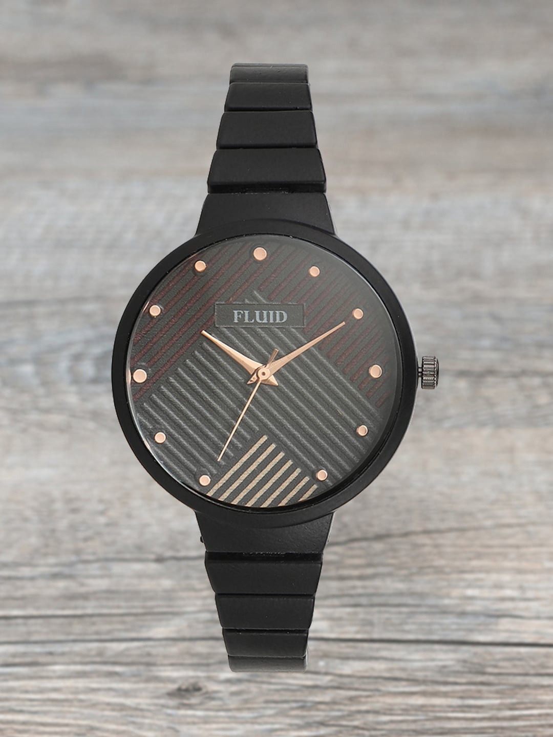 

FLUID Women Bracelet Style Straps Analogue Watch FLWatch24-015-BK01, Black