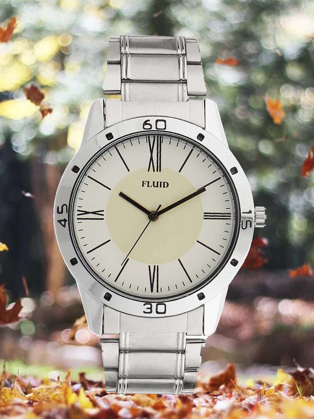 

FLUID Men Dial & Bracelet Style Straps Analogue Watch FLWatch24-763G-WH01, White